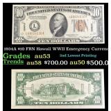 1934A $10 FRN Hawaii WWII Emergency Currency Grade