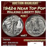 1942-s Walking Liberty Half Dollar Near Top Pop 50