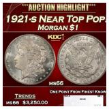 1921-s Morgan Dollar Near Top Pop! $1 ms66 SEGS