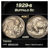 1929-s Buffalo Nickel 5c Grades ms65