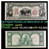 The Famous Ten-Dollar "Bison Note" of 1901 $10 Uni