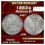 1883-s Morgan Dollar $1 au58 SEGS