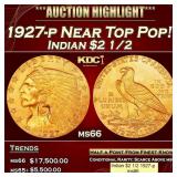 1927-p Gold Indian Quarter Eagle Near Top Pop! $2