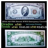 1934A $10 FRN Hawaii WWII Emergency Currency Grade