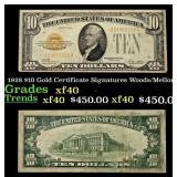 1928 $10 Gold Certificate Grades xf