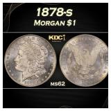 1878-s Morgan Dollar $1 Grades ms62