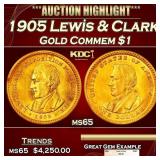 1905 Lewis & Clark Gold Commem Dollar 1 ms65 SEGS