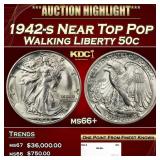 1942-s Walking Liberty Half Dollar Near Top Pop 50