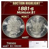 1881-s Morgan Dollar $1 ms67 SEGS