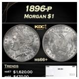 1896-p Morgan Dollar $1 ms66+ SEGS