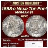 1888-o Morgan Dollar Near Top Pop! $1 ms66+ SEGS