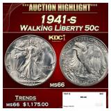 1941-s Walking Liberty Half Dollar 50c ms66 SEGS