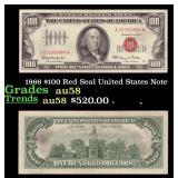 1966 $100 Red Seal United States Note Grades Choic