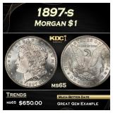 1897-s Morgan Dollar $1 Grades ms65