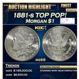 1881-s Morgan Dollar TOP POP! $1 ms69 SEGS