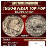 1930-s Buffalo Nickel Near Top Pop 5c ms66+ SEGS