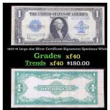 1923 $1 large size Silver Certificate Grades xf Si