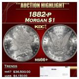 1882-p Morgan Dollar $1 ms66+ SEGS