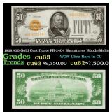 1928 $50 Gold Certificate Grades Select CU