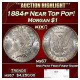 1884-p Morgan Dollar Near Top Pop! $1 ms67 SEGS
