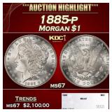1885-p Morgan Dollar $1 ms67 SEGS