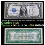 1928A $1 Blue Seal Silver Certificate "Funnyback"