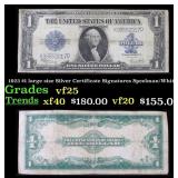 1923 $1 large size Silver Certificate Grades vf+ S