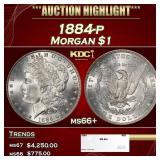 1884-p Morgan Dollar $1 ms66+ SEGS