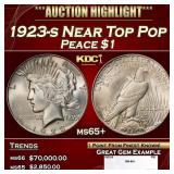1923-s Peace Dollar Near Top Pop $1 ms65+ SEGS
