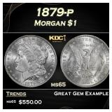 1879-p Morgan Dollar $1 Grades ms65