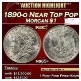 1890-o Morgan Dollar Near Top Pop $1 ms65+ SEGS