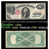 1917 Teehee/Burke $1 Large Size Legal Tender Note