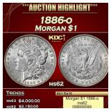 1886-o Morgan Dollar $1 ms62 USCG