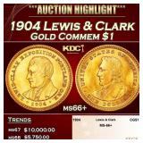 1904 Lewis & Clark Gold Commem Dollar 1 ms66+ SEGS