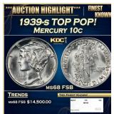 1939-s Mercury Dime TOP POP! 10c ms68 FSB SEGS
