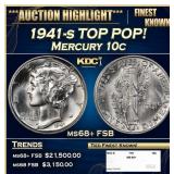 1941-s Mercury Dime TOP POP! 10c ms68+ FSB SEGS