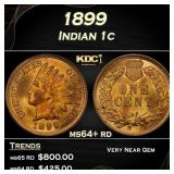 1899 Indian Cent . 1c Grades ms64+ rd