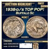 1938-d/s Buffalo Nickel TOP POP! 5c ms68+ SEGS