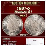 1881-o Morgan Dollar $1 ms65+ SEGS