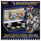 7 Coin Mickey Mouse & Friends .999 Fine Silver Pla