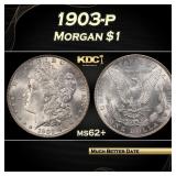 1903-p Morgan Dollar $1 Grades ms62+