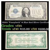 1928A $1 Blue Seal Silver Certificate "Funnyback"
