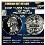 1952 FS-901 "Superbird" Proof Washington Quarter T