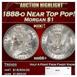 1888-o Morgan Dollar Near Top Pop! $1 ms66+ SEGS