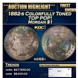 1882-s Morgan Dollar Colorfully Toned TOP POP! $1
