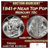 1941-p Mercury Dime Near Top Pop! 10c ms68 FSB SEG