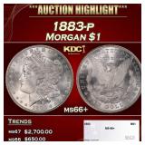 1883-p Morgan Dollar $1 ms66+ SEGS