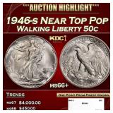1946-s Walking Liberty Half Dollar Near Top Pop 50