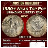1930-p Standing Liberty Quarter Near Top Pop 25c m