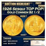 1926 Sesqui Gold Commem TOP POP! $2 1/2 ms67 SEGS